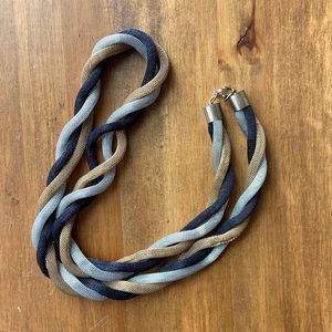 Tri-color toned twisted necklace